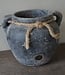 Brynxz Plantenbak Twee Oren Met Touw Basalt | H27xB21 cm