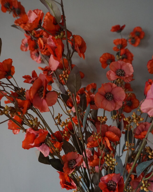 Brynxz Kunstbloem Hibiscus | Rood | 100 cm