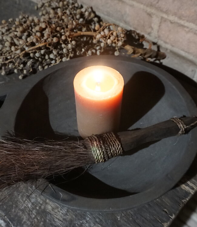 Rene Houtman Uniek Houten Ornament | Grijs | H5 x D35 cm