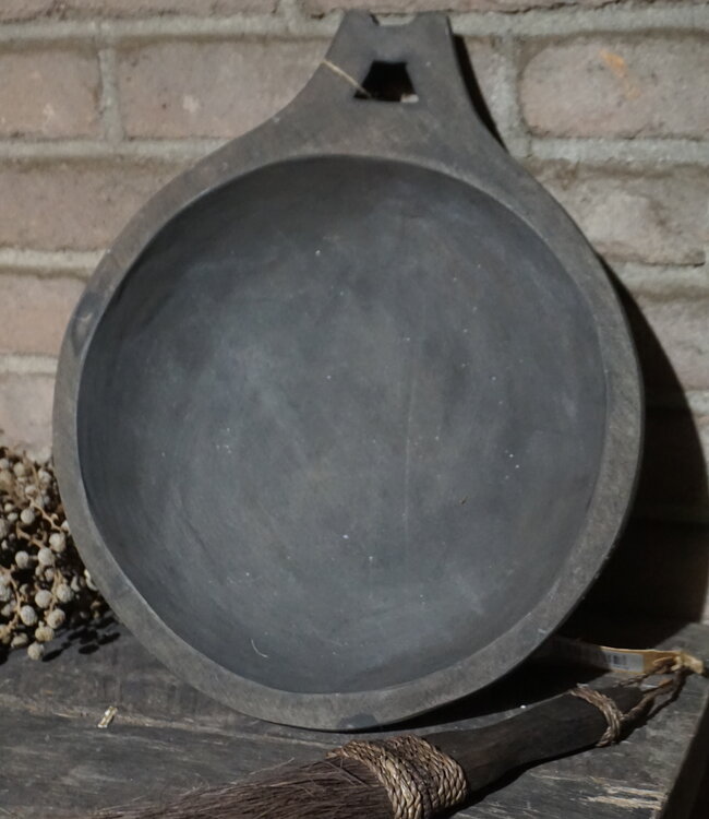 Rene Houtman Uniek Houten Ornament | Grijs | H5 x D35 cm