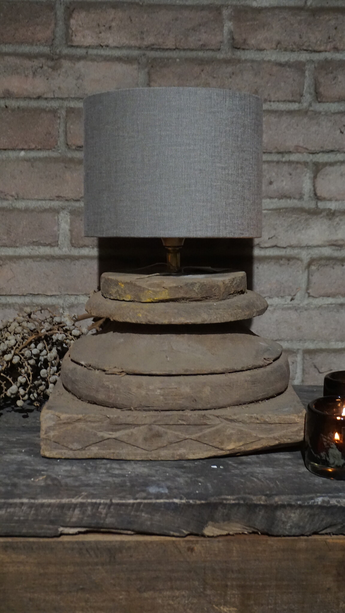 Rene Houtman Lampenvoet Oude Poer | H27 x B27 x D30 cm