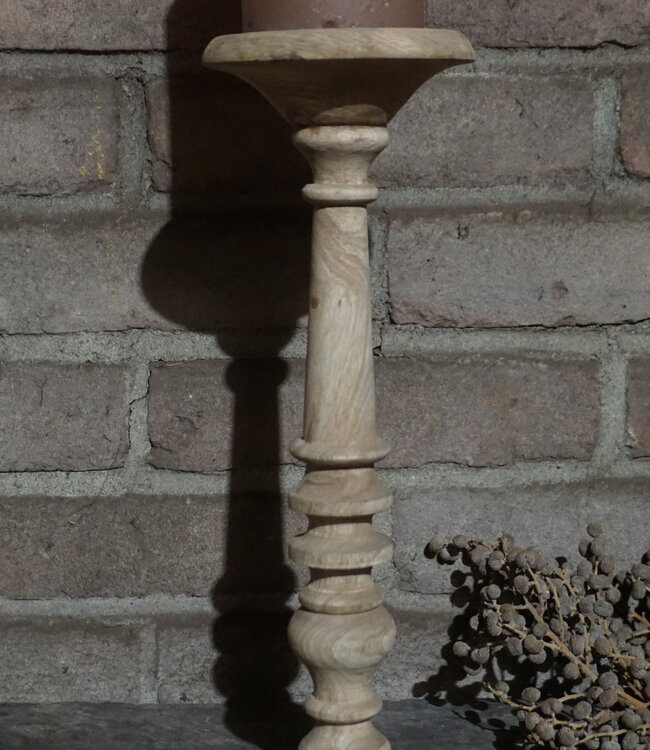 Rene Houtman Kaarsenhouder Hout | H32 x D13 cm