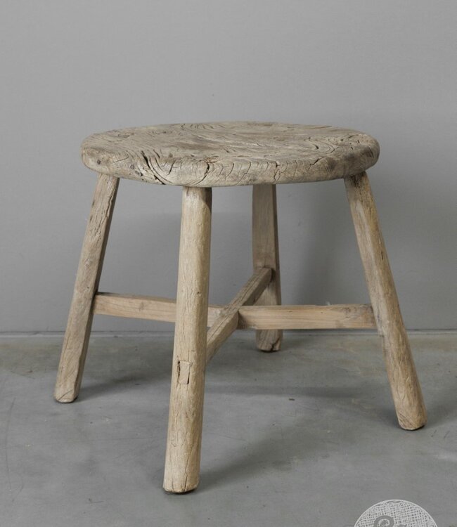 Be-Uniq Oude Ronde Bijzettafel | China | H47xB48xD48 cm
