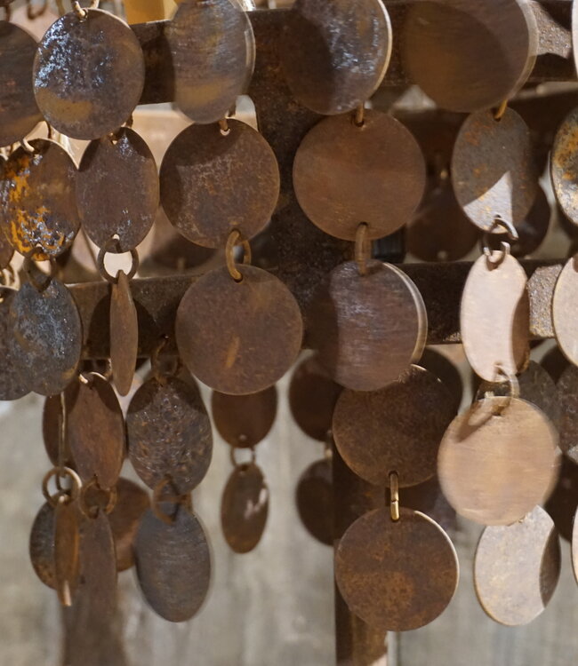 Rene Houtman Staande Lamp Schijfjes | Roest | H152 x D31 cm