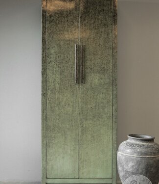 Be-Uniq 2-Deurs Kast | Antiek Groen | H225xB85xD43 cm