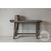 Sidetable Organisch | Oud Hout | H86xB152xD34 cm