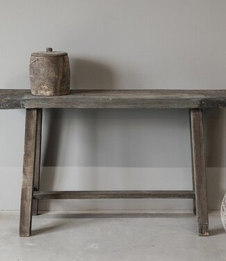 Be-Uniq Sidetable Organisch | Oud Hout | H86xB152xD34 cm
