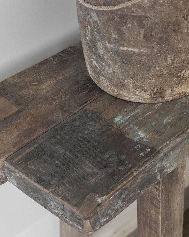 Be-Uniq Sidetable Organisch | Oud Hout | H86xB152xD34 cm