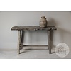Sidetable Organisch | Oud Hout | H85xB143xD44 cm