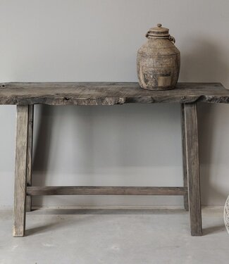 Be-Uniq Sidetable Organisch | Oud Hout | H85xB143xD44 cm