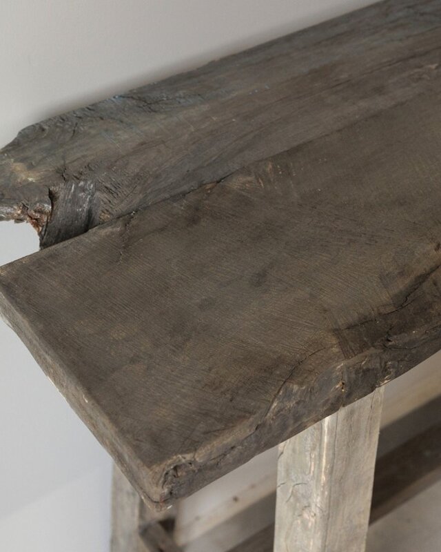 Be-Uniq Sidetable Organisch | Oud Hout | H85xB143xD44 cm