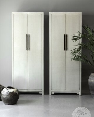 Be-Uniq 2-Deurs Kast Fancy | Licht Grijs | H225xB85xD43 cm