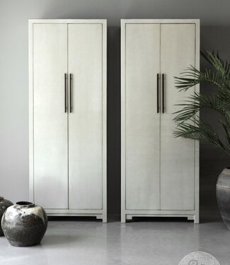 Be-Uniq 2-Deurs Kast Fancy | Licht Grijs | H225xB85xD43 cm