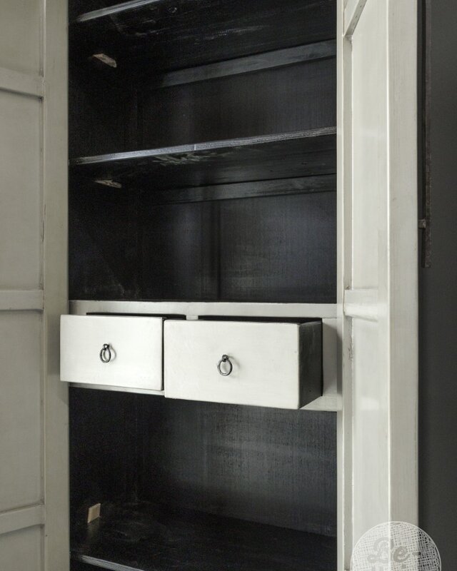 Be-Uniq 2-Deurs Kast Fancy | Licht Grijs | H225xB85xD43 cm