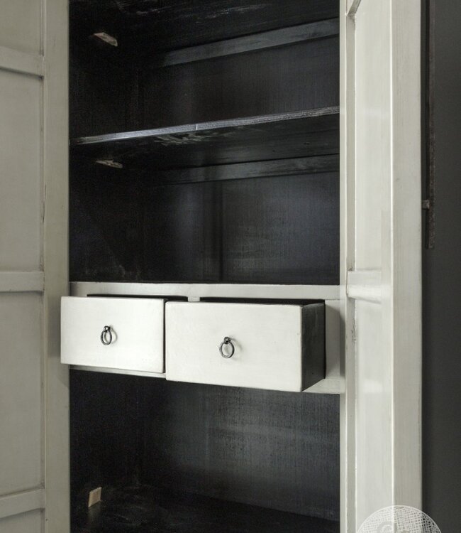 Be-Uniq 2-Deurs Kast Fancy | Licht Grijs | H225xB85xD43 cm