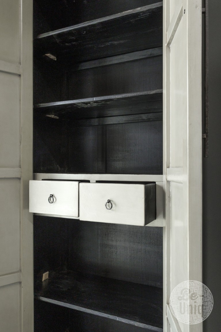Be-Uniq 2-Deurs Kast Fancy | Licht Grijs | H225xB85xD43 cm