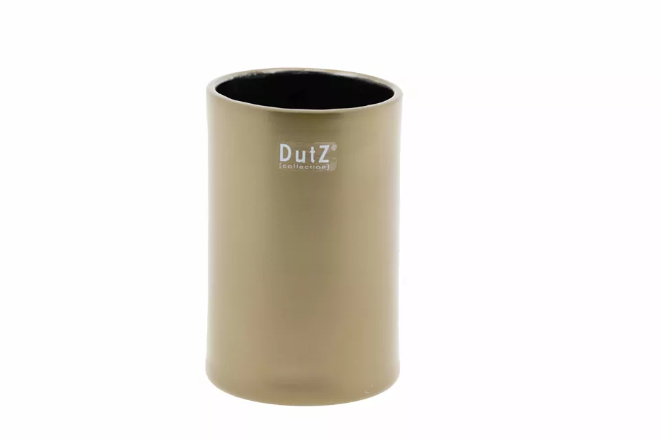 DutZ Vaas Cilinder | Mat Goud | H15 x D10 cm