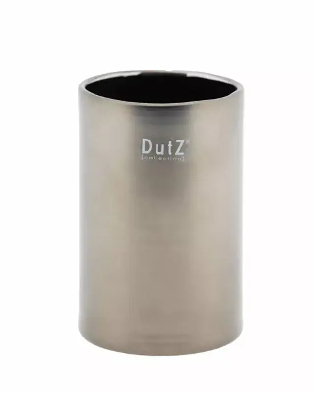 DutZ Vaas Cilinder | Mat Zilver | H15 x D10 cm