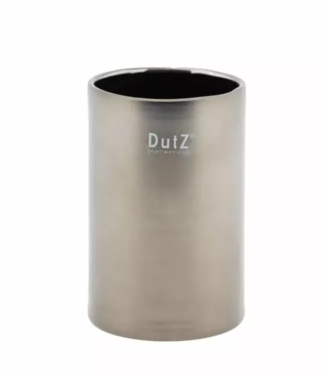 DutZ Vaas Cilinder | Mat Zilver | H15 x D10 cm