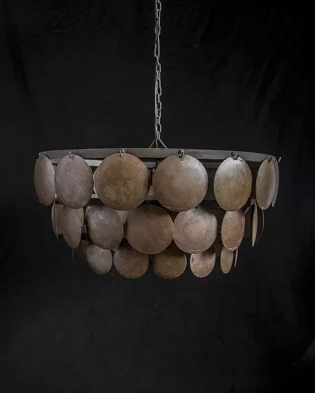 Hoffz Kroonluchter Mura | Verweerd Ijzer | H30 x D70 cm