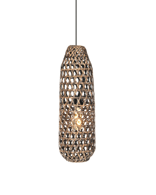 Gommaire Hanglamp Spike | Split Bamboe | H55 x Ø17,9 cm