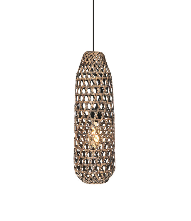Gommaire Hanglamp Spike | Split Bamboe | H55 x Ø17,9 cm