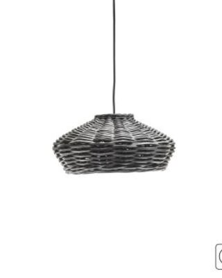 Gommaire Hanglamp Henry | Zwart | Rotan | H20 x Ø38 cm