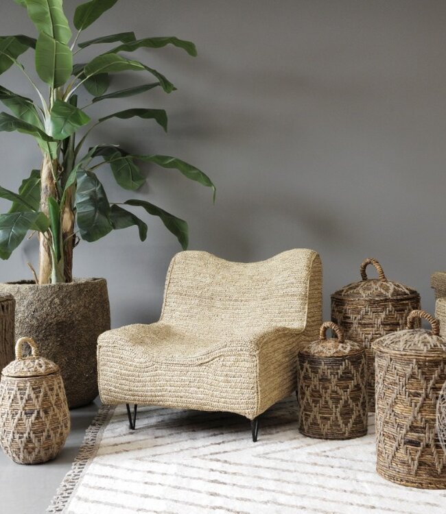 Be-Uniq Set Van 3 Manden Met Deksel | Bananenblad