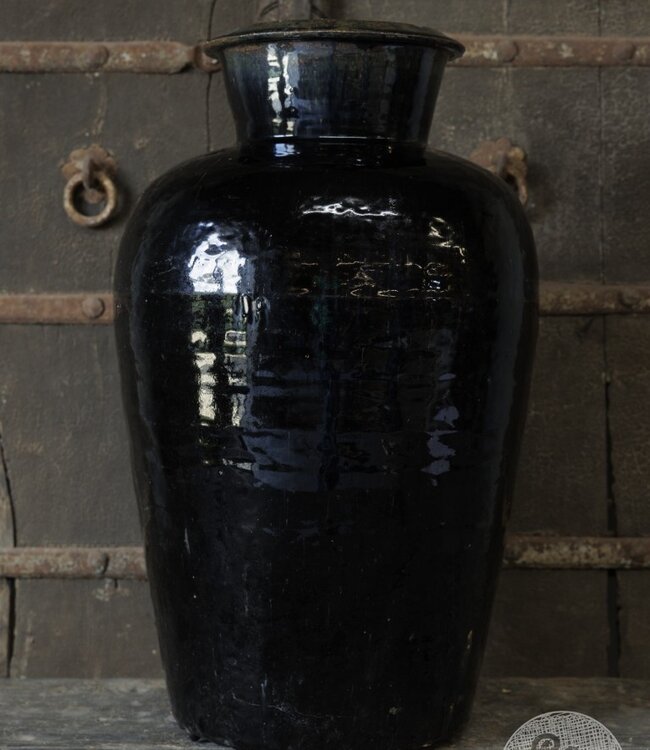 Be-Uniq Pot Glazuur Zwart | China | H59 x D40 cm