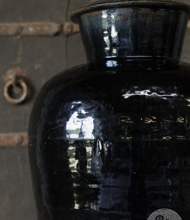 Be-Uniq Pot Glazuur Zwart | China | H59 x D40 cm