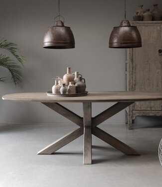 Be-Uniq Eettafel Ovaal | Patine | H78 x B220 x D110 cm