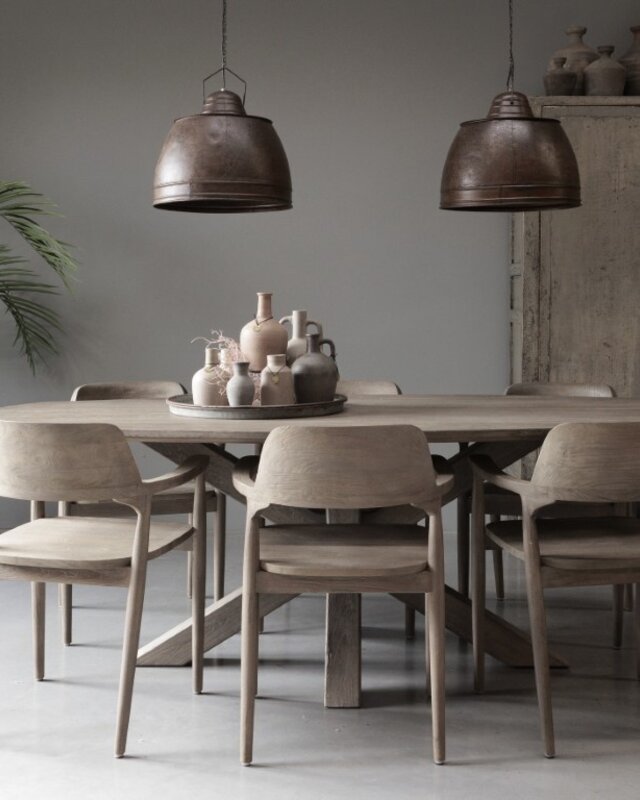 Be-Uniq Eettafel Ovaal | Patine | H78 x B220 x D110 cm
