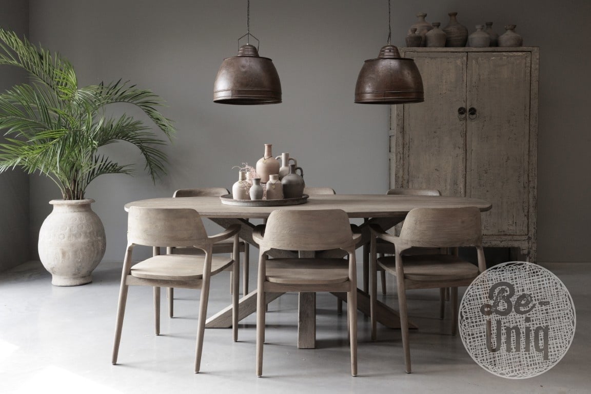 Be-Uniq Eettafel Ovaal | Patine | H78 x B220 x D110 cm