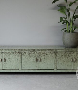 Be-Uniq Tv Dressoir Oud Hout | Antiek Groen | H50 x B200 x D45 cm