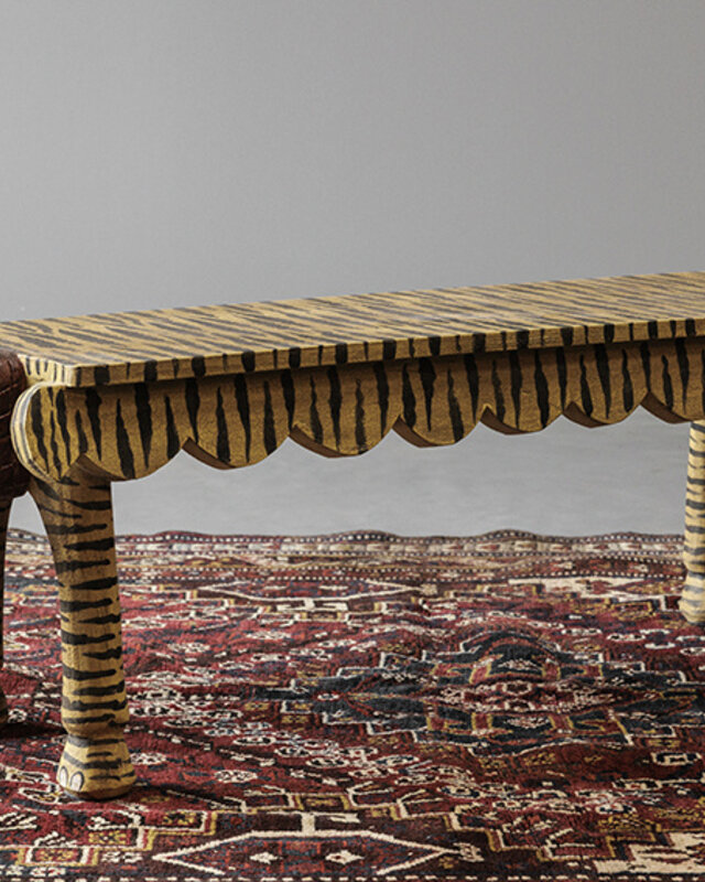 Be-Uniq Bankje Tijger | India | H38 x B125 x D30 cm