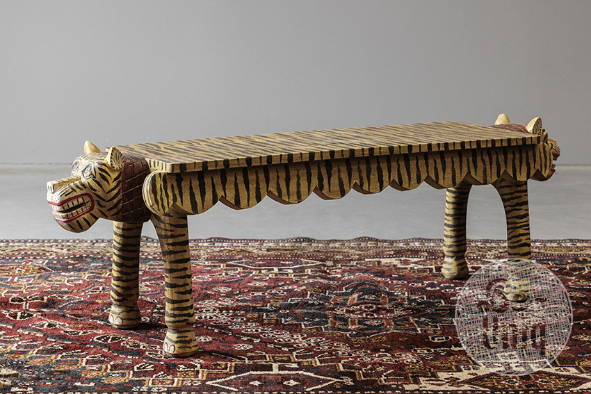 Be-Uniq Bankje Tijger | India | H38 x B125 x D30 cm