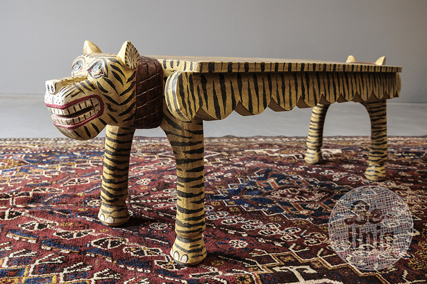 Be-Uniq Bankje Tijger | India | H38 x B125 x D30 cm