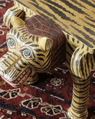 Be-Uniq Bankje Tijger | India | H38 x B125 x D30 cm