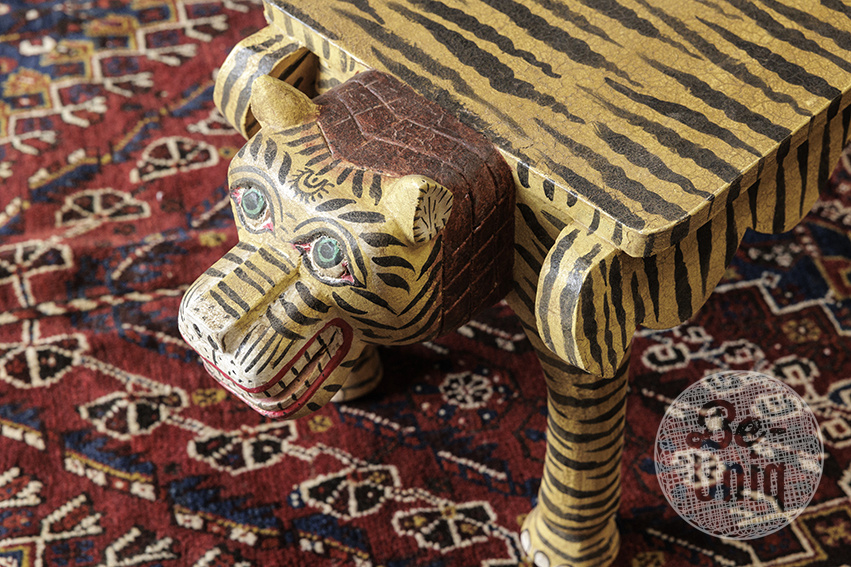Be-Uniq Bankje Tijger | India | H38 x B125 x D30 cm