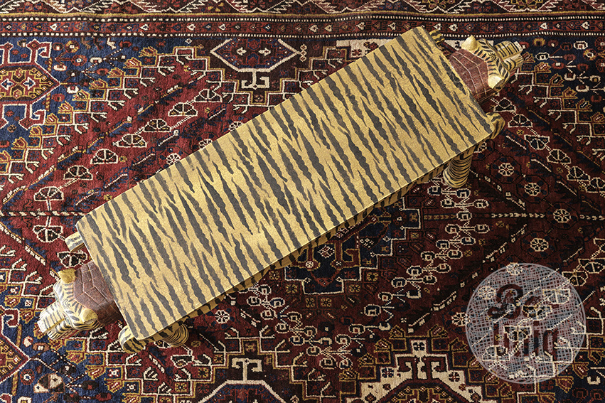 Be-Uniq Bankje Tijger | India | H38 x B125 x D30 cm