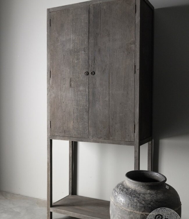 Be-Uniq Hoge Kast Met Onderplank | Provence | H210 x B95 x D45 cm