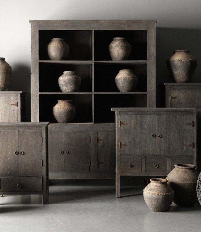 Be-Uniq Hoge Kast Met Onderplank | Provence | H210 x B95 x D45 cm