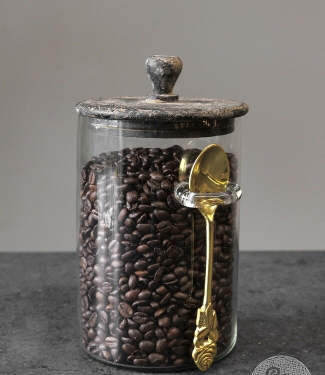 Be-Uniq Glazen Voorraad Pot  Met Lepel | Set Van 2