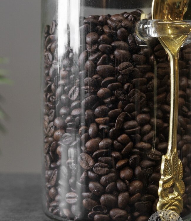 Be-Uniq Glazen Voorraad Pot  Met Lepel | Set Van 2