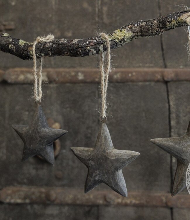 Be-Uniq Kerstornament | Houten Ster | Set Van 10 | Small