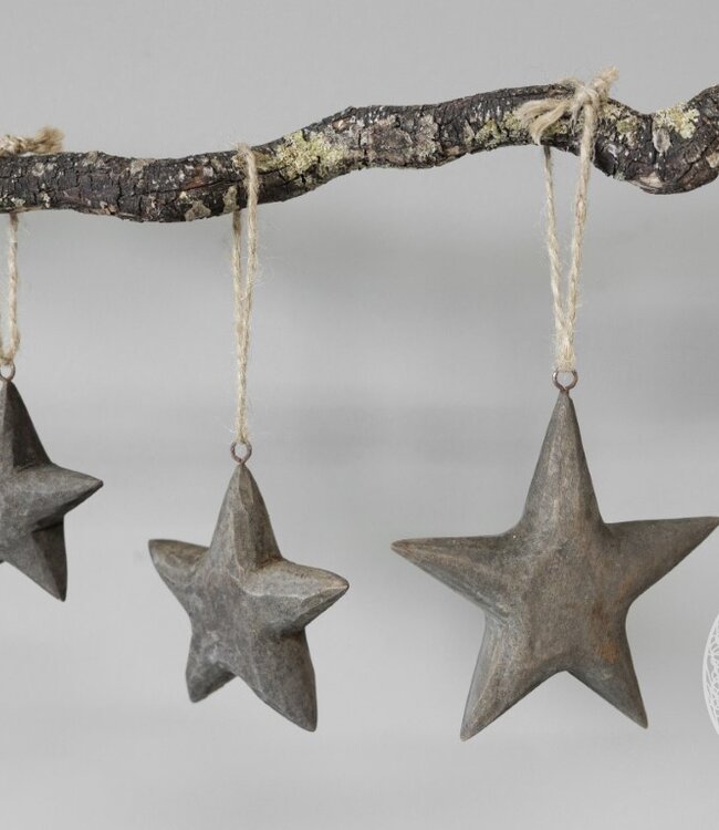 Be-Uniq Kerstornament | Houten Ster | Set van 10 | Medium