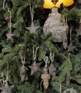 Be-Uniq Kerstornament | Houten Ster | Set van 10 | Large