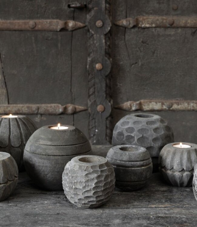 Be-Uniq Kandelaar Buru | Carve | Set Van 4 | Large