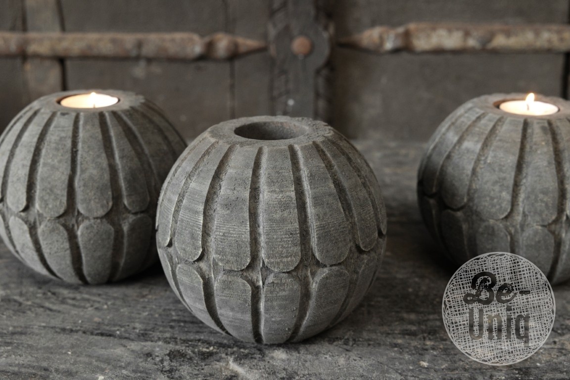 Be-Uniq Kandelaar Buru | Carve | Set Van 4 | Large