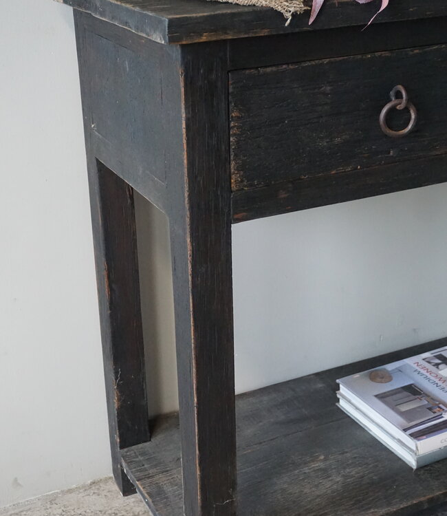 Rene Houtman Zwart Dressoir | Oud Hout | H90 x B220 x D45 cm